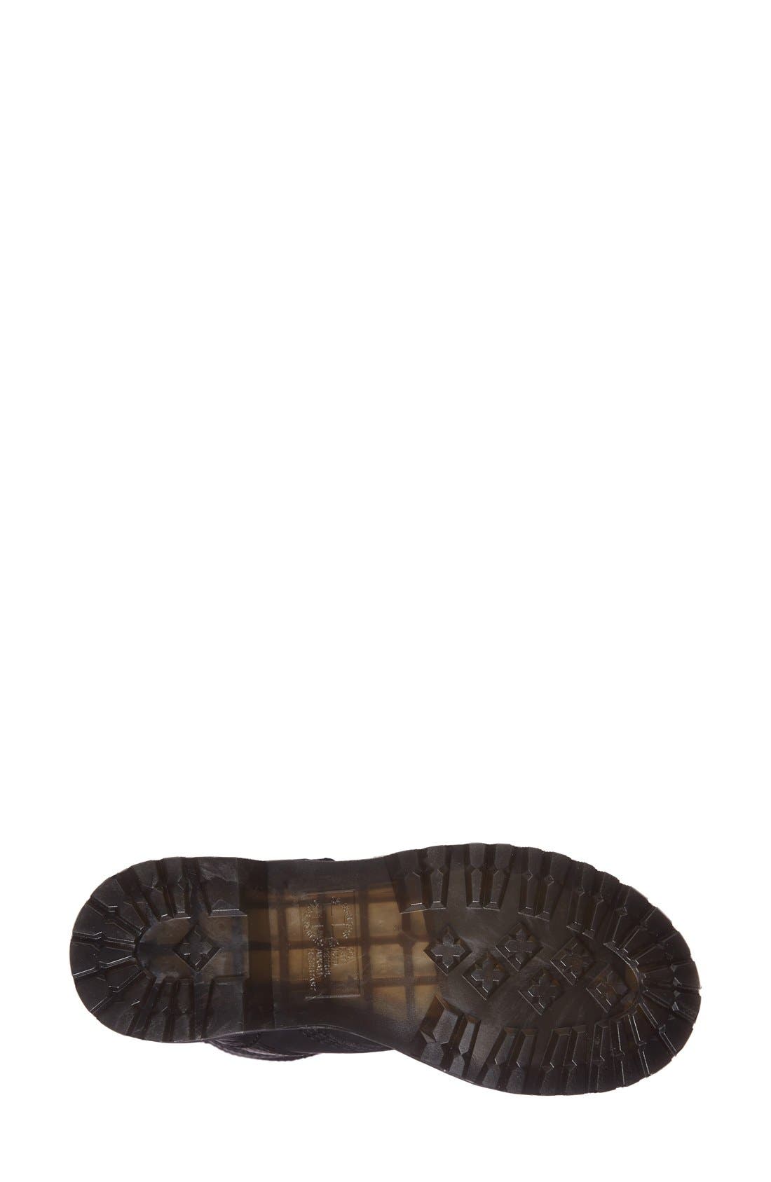 'Lauren' Lug Military Boot, Alternate, color, BLACK