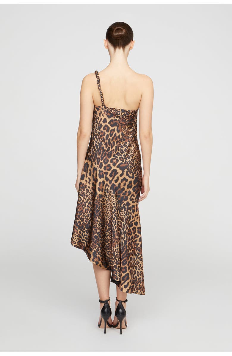 HALSTON Mavis Satin Midi, Alternate, color, Leopard
