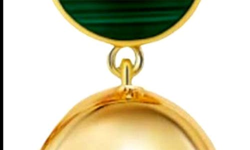 Gabi Rielle Modern Malachite Drop Earrings In Gold