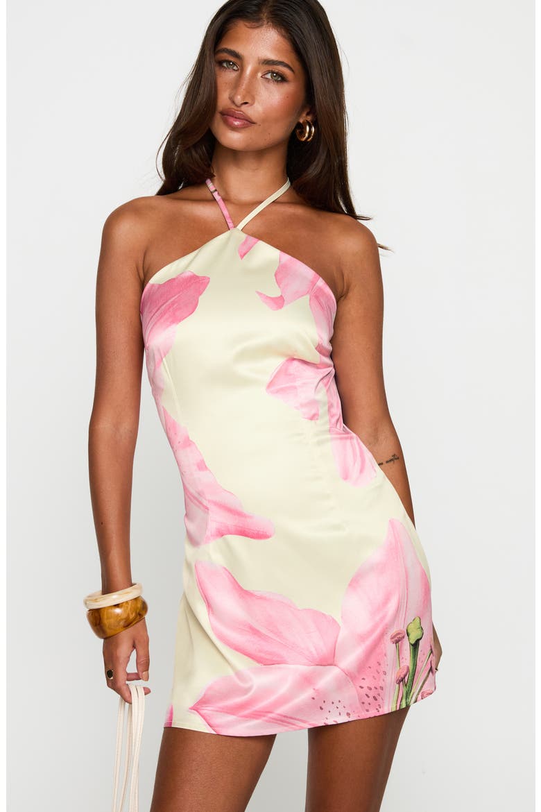 Gardens of Eden Halter Minidress, Alternate, color, MULTI