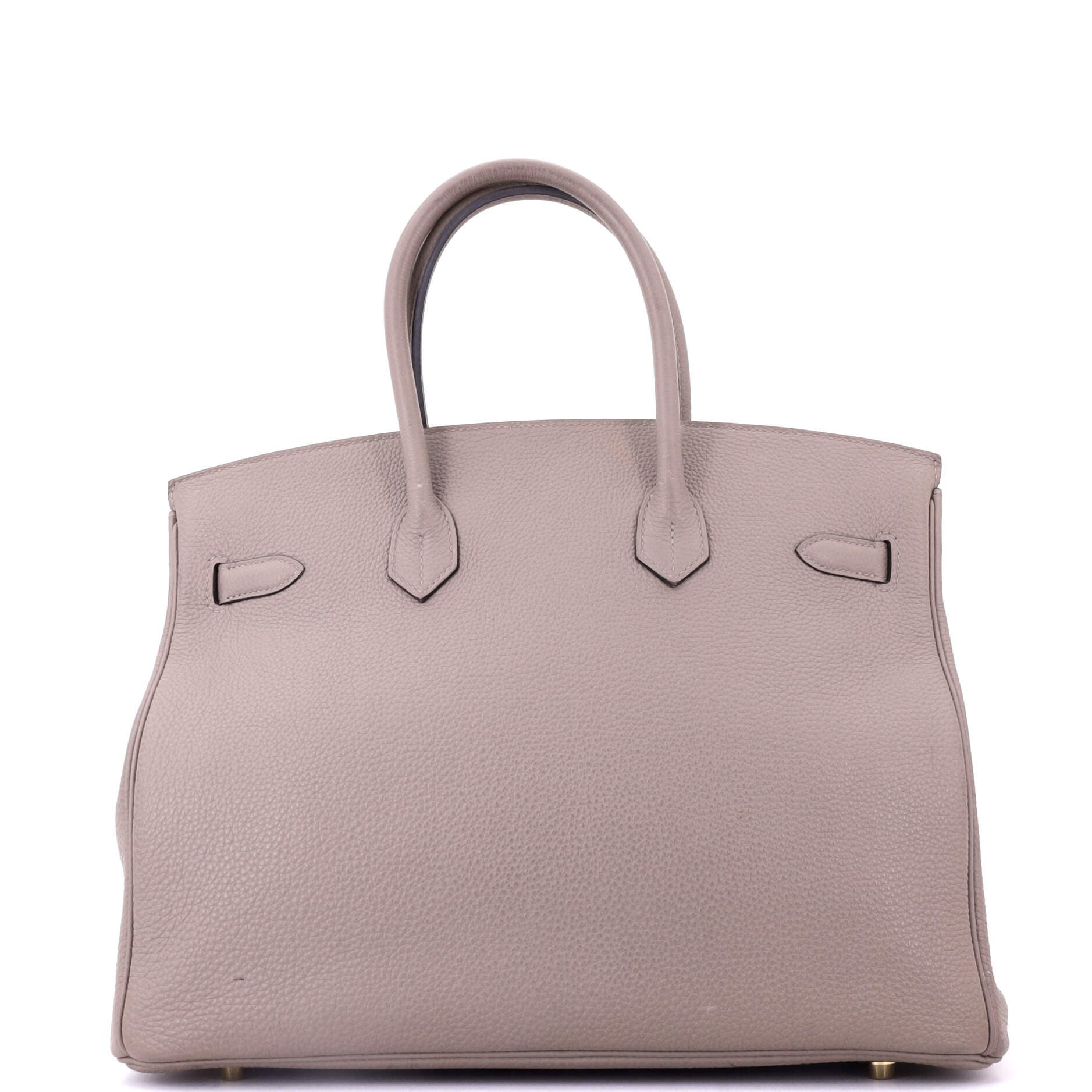 Pre-Owned Hermes Birkin Handbag Grey Togo with Gold Hardware 35, Alternate, color, Gris Asphalte