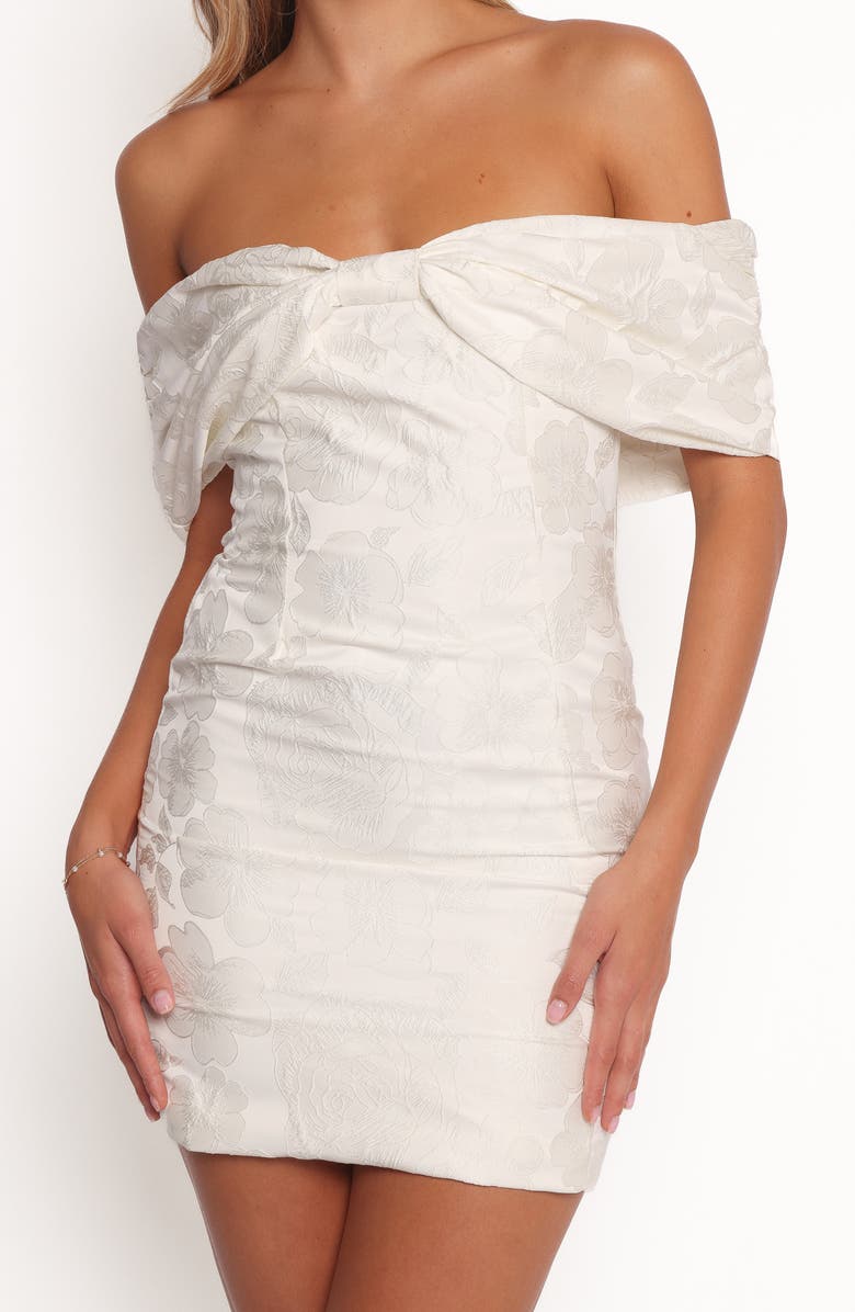 Petal & Pup Kaeli Floral Jacquard Minidress, Alternate, color, White