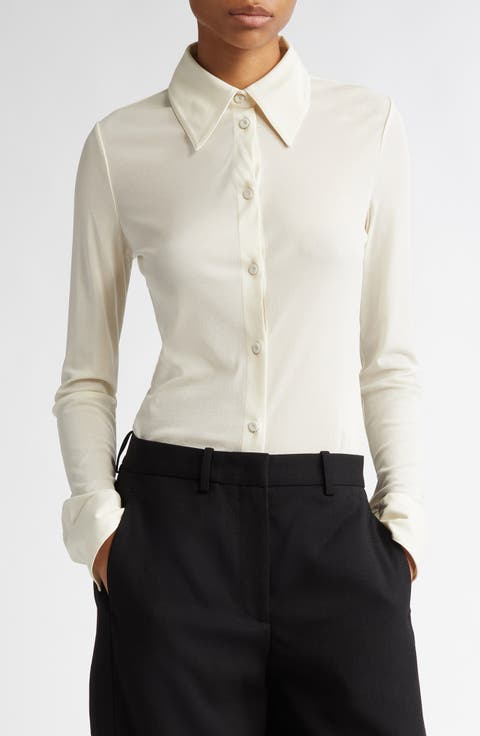 Women's Jil Sander Button Up Tops | Nordstrom Women's Jil Sander Button Up Tops | Nordstrom
