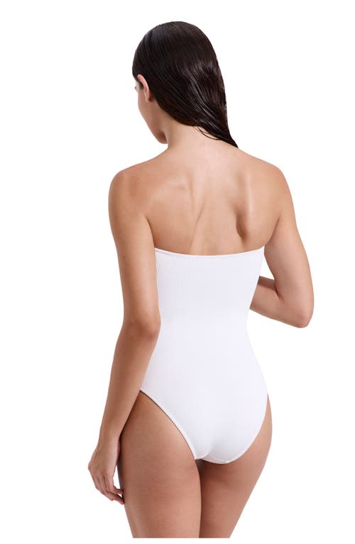 Luma Gottex Emanuelle Textured Underwire Bandeau One Piece In Multi