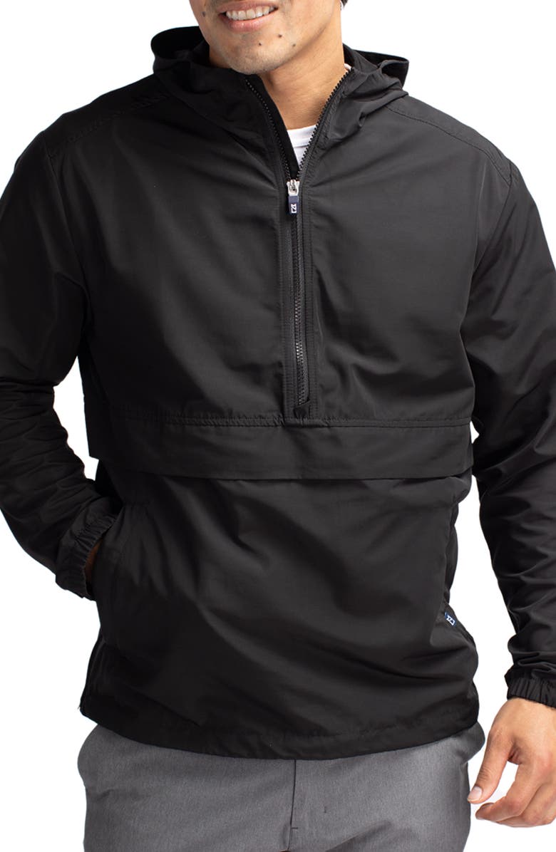 Cutter & Buck Charter Anorak Jacket, Main, color, Black