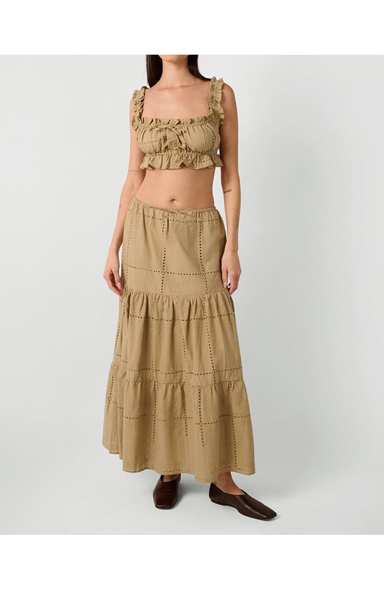 WeWoreWhat Midi Pull On Skirt, Alternate, color, Oat Multi