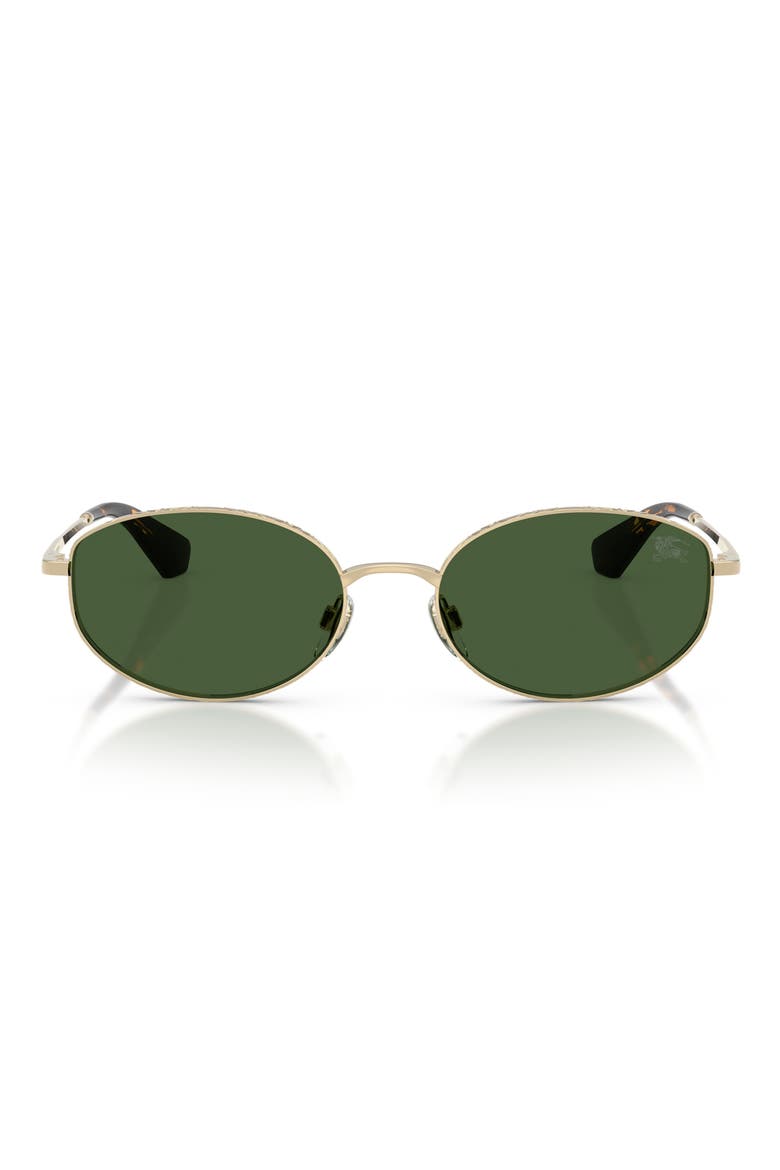 55mm Oval Sunglasses, Main, color, LIGHT GOLD / DARK GREEN