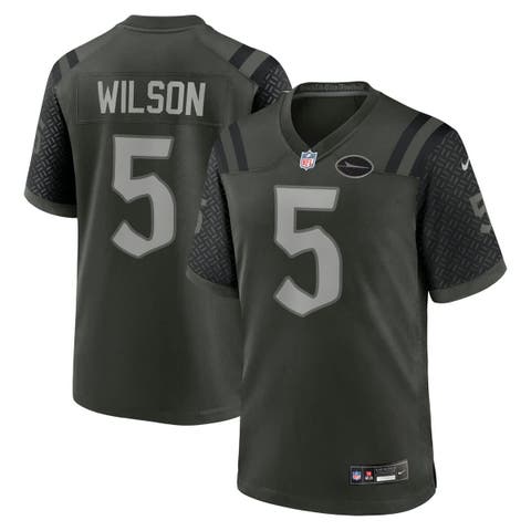 Men's Nike Garrett Wilson Gotham Green New York Jets 2025 Rivalries Collection Game Jersey