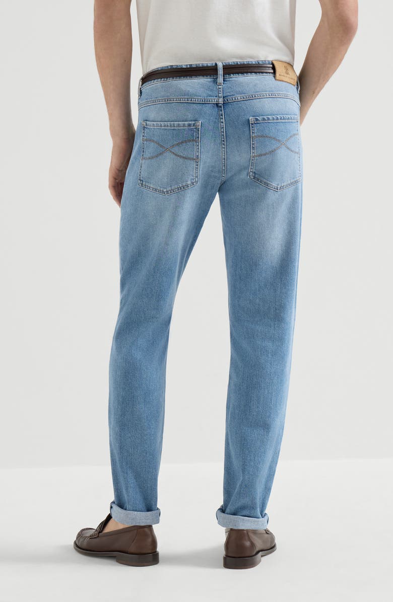 Brunello Cucinelli Comfort denim trousers, Alternate, color, Light Denim