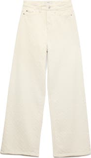 M&S Textured Wide Leg Jeans