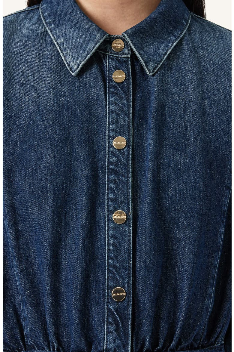 Arlo Denim Minidress, Alternate, color, MID INDIGO