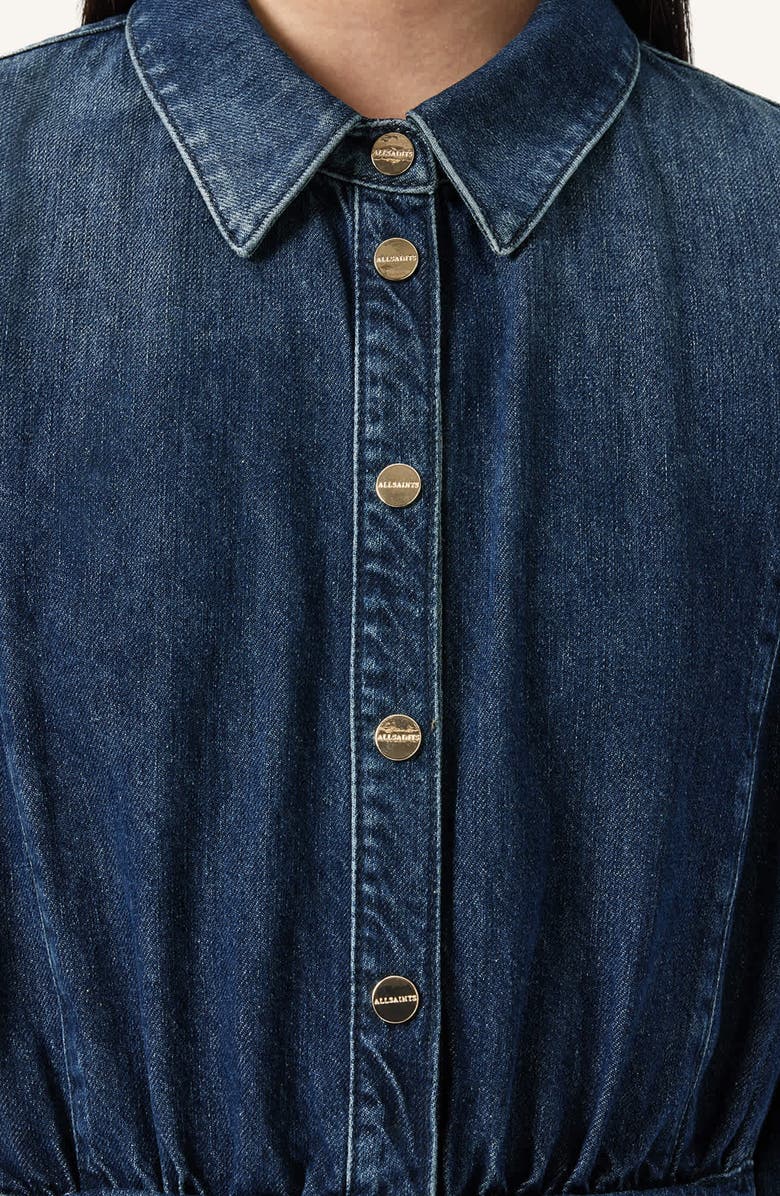 AllSaints Arlo Denim Minidress, Alternate, color, Mid Indigo