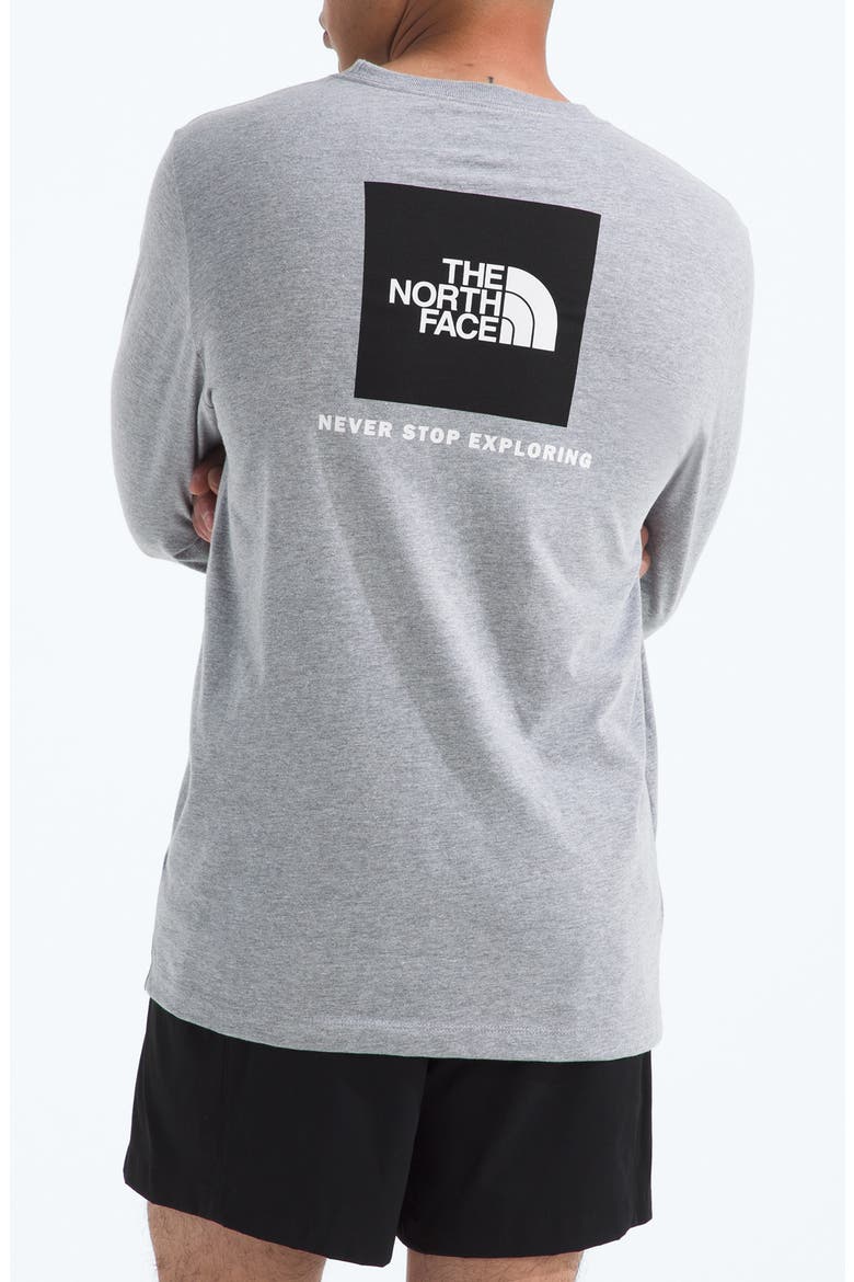 Long Sleeve NSE Box Logo Graphic T-Shirt, Alternate, color, TNF PALE GREY HEATHER