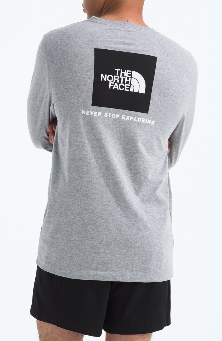 The North Face Long Sleeve NSE Box Logo Graphic T-Shirt, Alternate, color, Tnf Pale Grey Heather