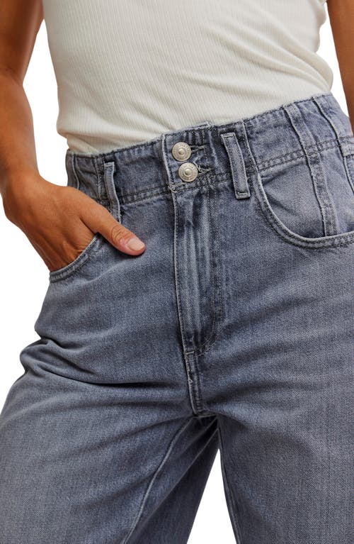Free People Aster High Rise Straight Leg Jeans In Slate