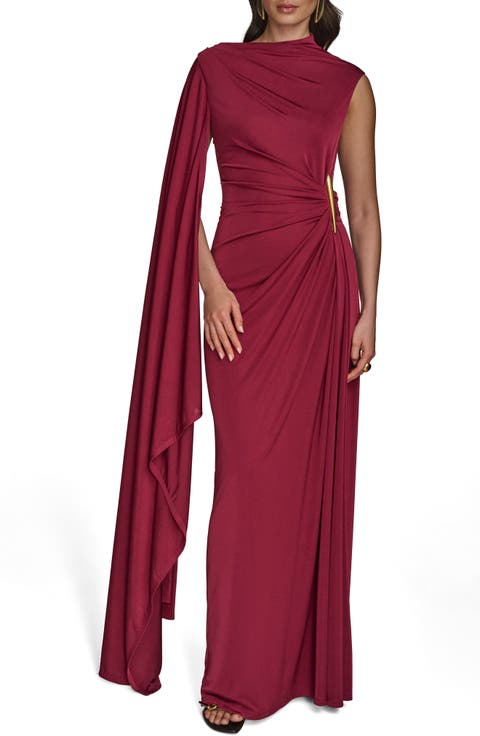 Ruched Drape Gown