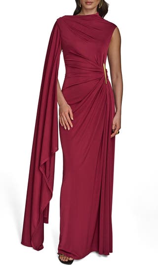 Ruched Drape Gown