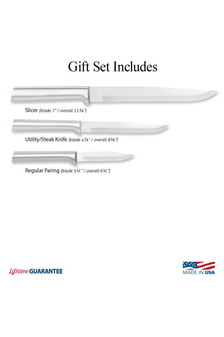 3 Piece Housewarming Knife Gift Set, Alternate, color, Silver