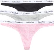 Calvin Klein Logo Assorted Thongs - Pack of 3