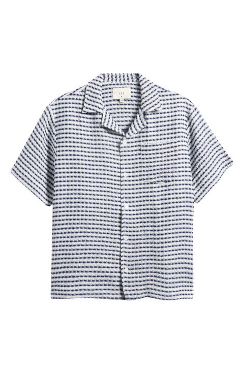 Riita Waffle Linen Camp Shirt