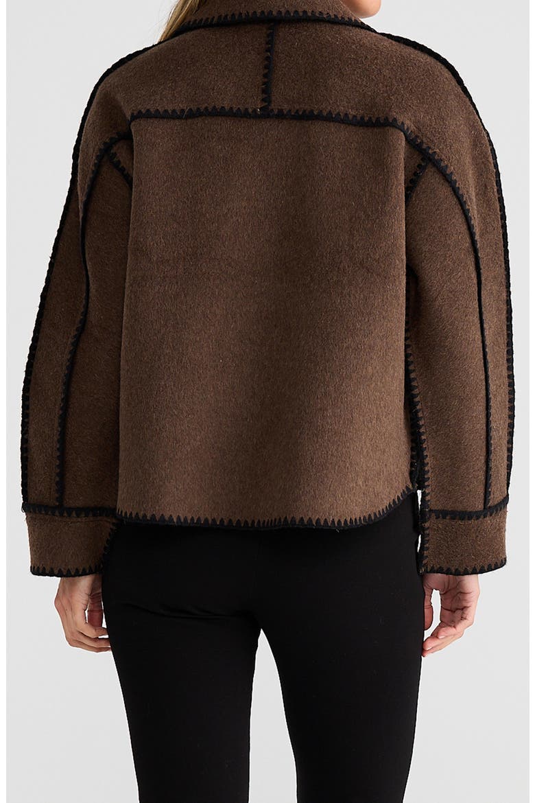 Briony Whipstitch Detail Jacket, Alternate, color, CHOCOLATE