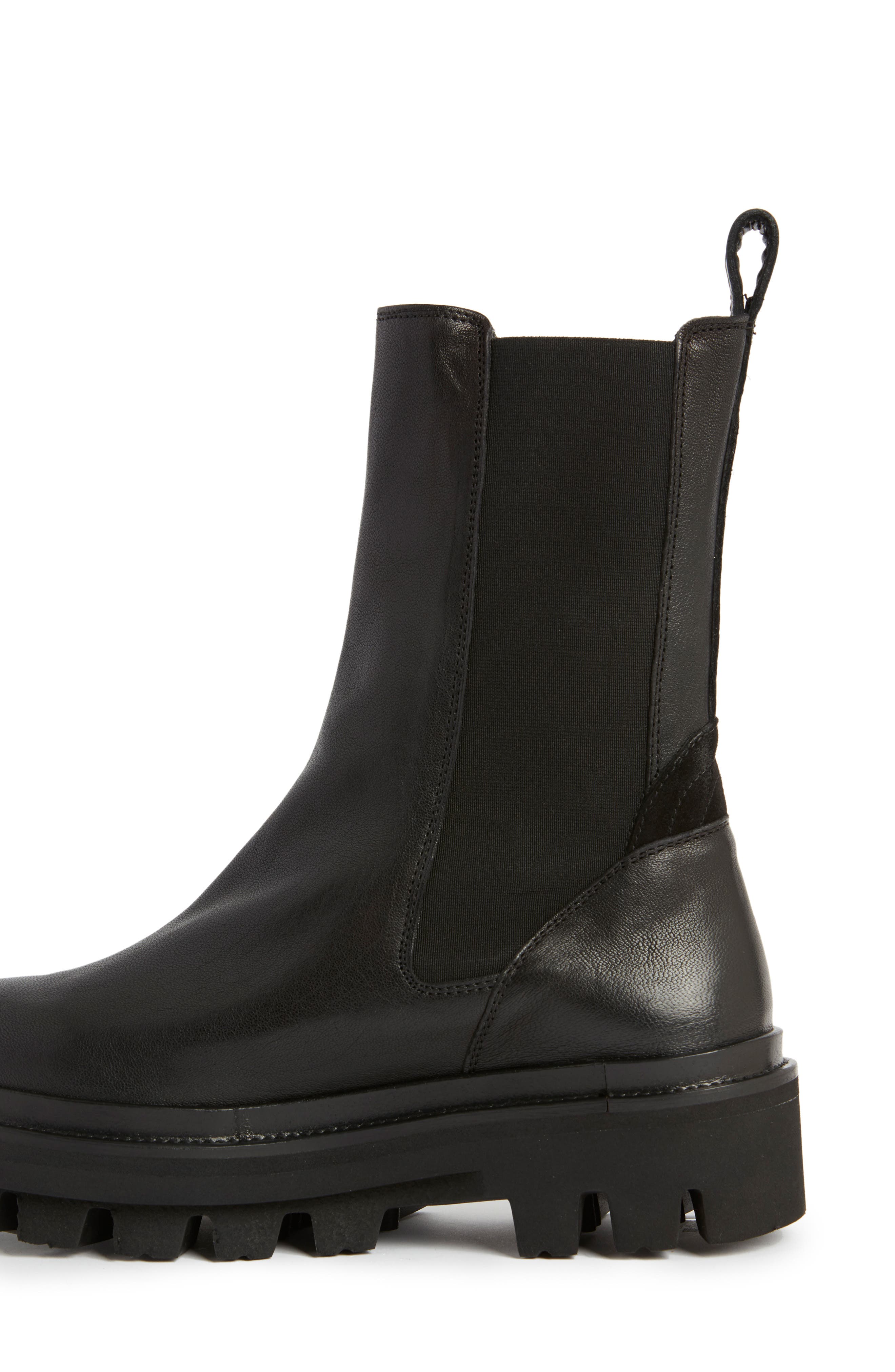 AllSaints Billie Lug Sole Chelsea Boot, Alternate, color, 