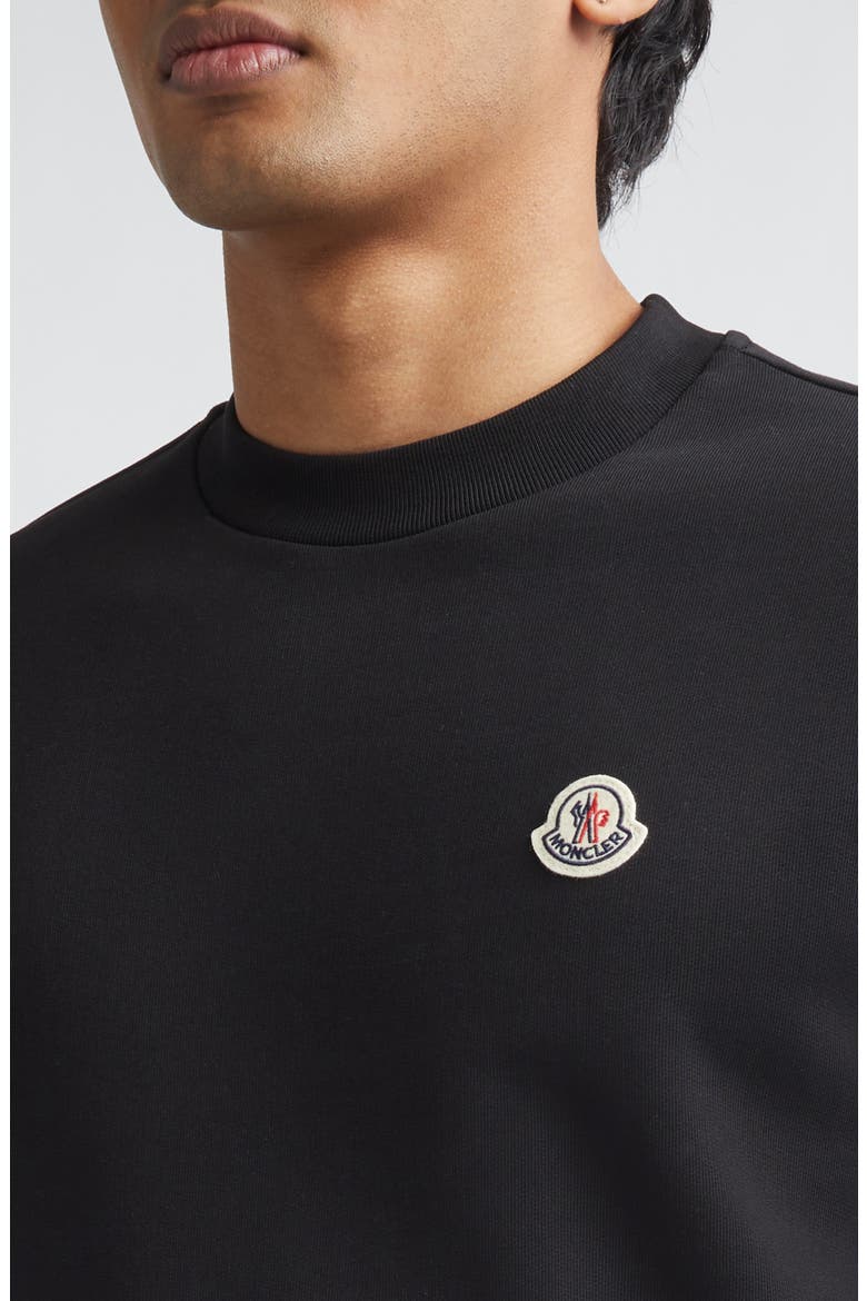Logo Patch Fleece Sweatshirt, Alternate, color, BLACK