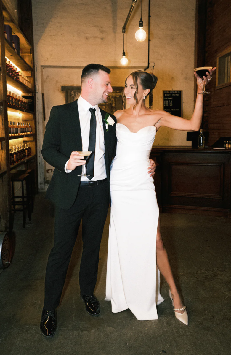 HARLO Emma - D'Orsay Pointed Toe High Heels with Pearl Strap, Alternate, color, Soft White Satin