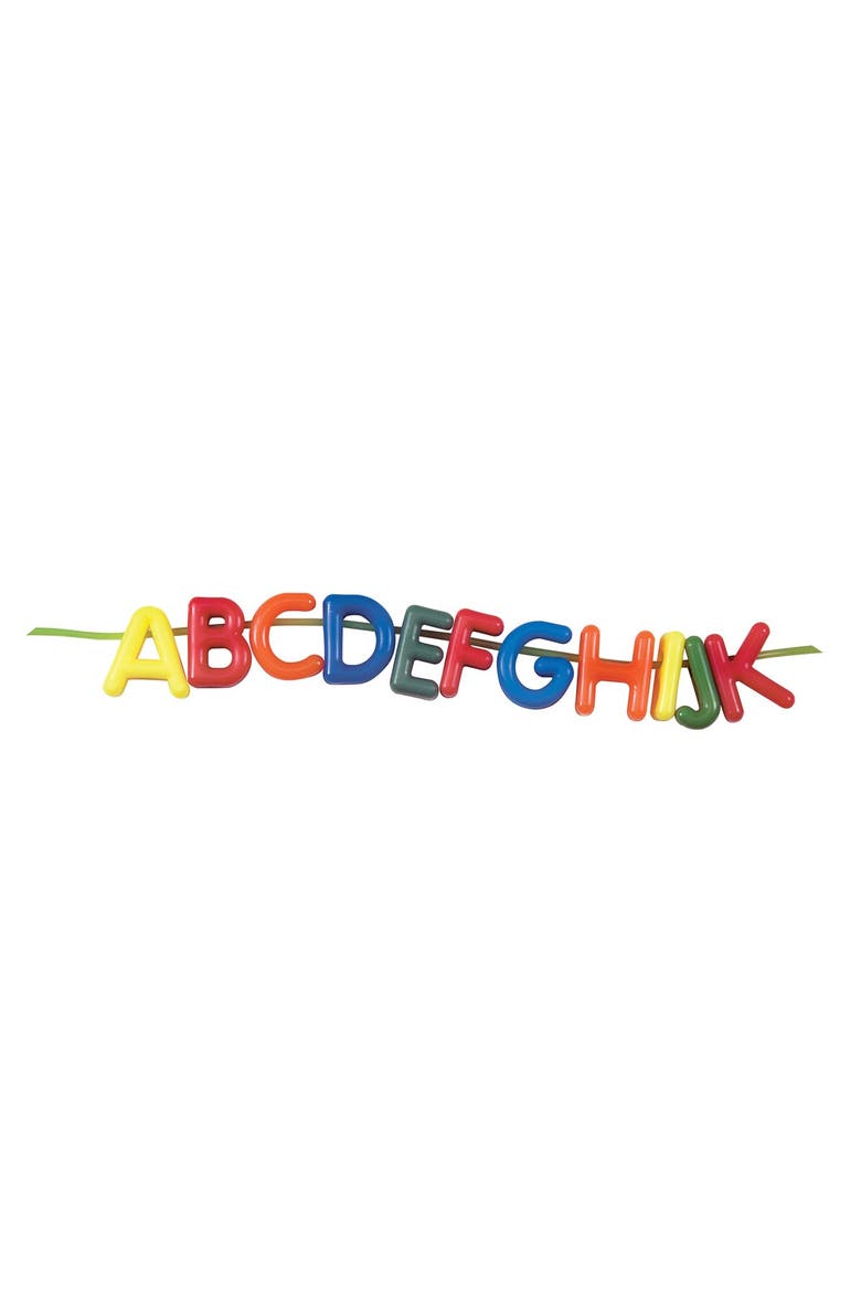 Manuscript Lacing Letter Beads - 288 Pieces, Alternate, color, Multicolored