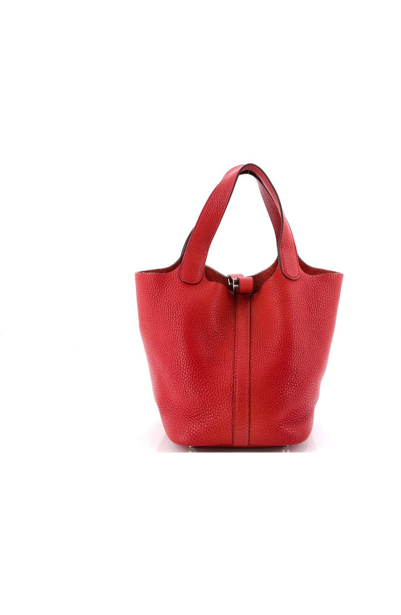 Pre-Owned Hermes Picotin Lock Bag Clemence PM, Alternate, color, Rouge Casaque