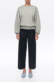 BIMBA Y LOLA Striped Ankle-Length Maxi Trousers