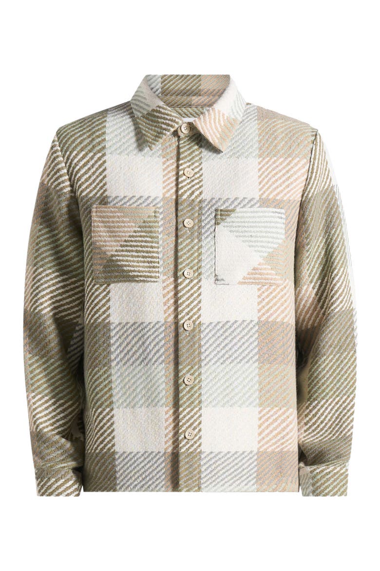 Rune Unisex Check Overshirt, Alternate, color, Sage