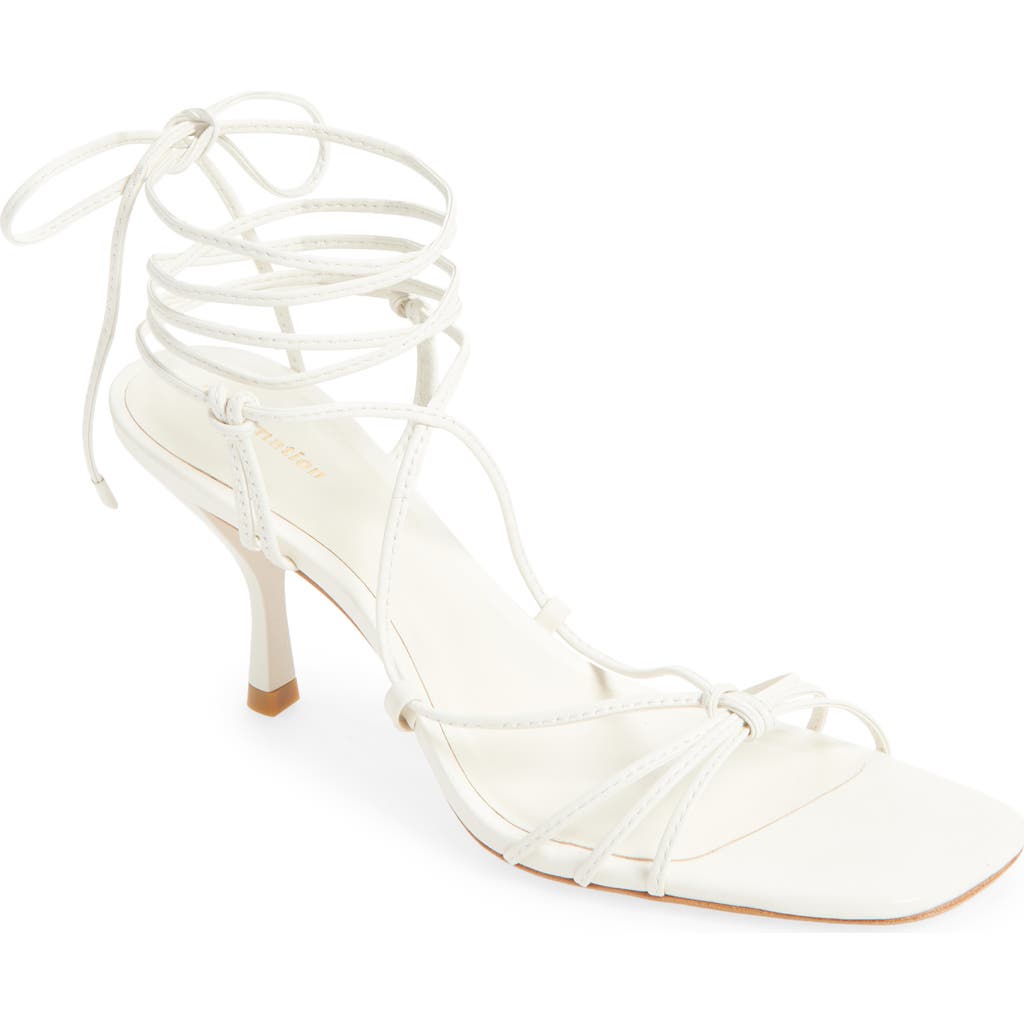 Reformation Gray Knotted Sandal In Multi
