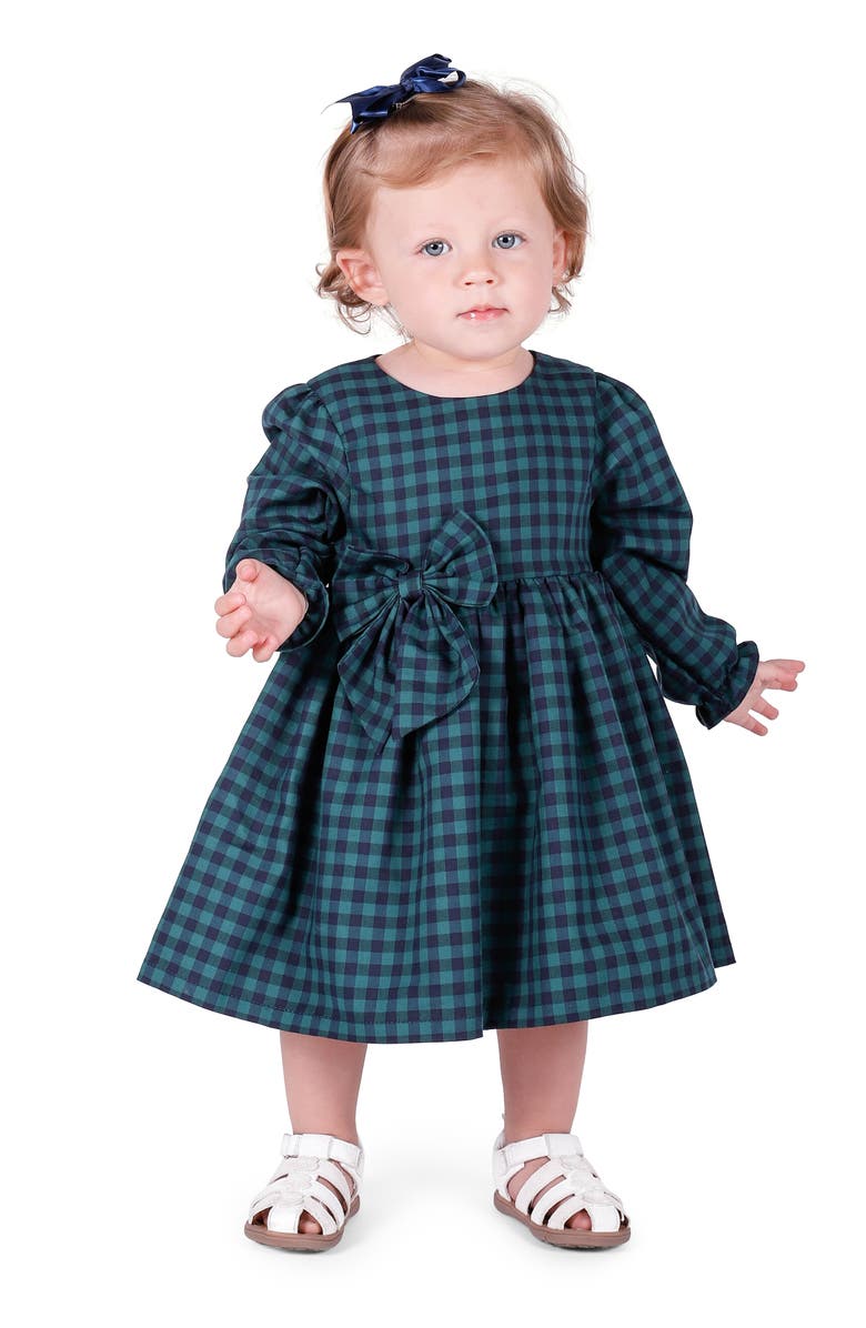 Popatu Check Long Sleeve Dress, Alternate, color, 