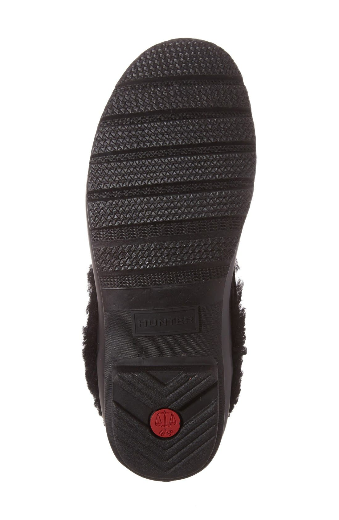 Hunter Original Genuine Shearling Lined Waterproof Boot, Alternate, color, 