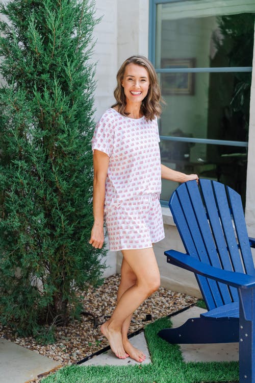 Lila And Hayes Pajama Short Set In American Flag