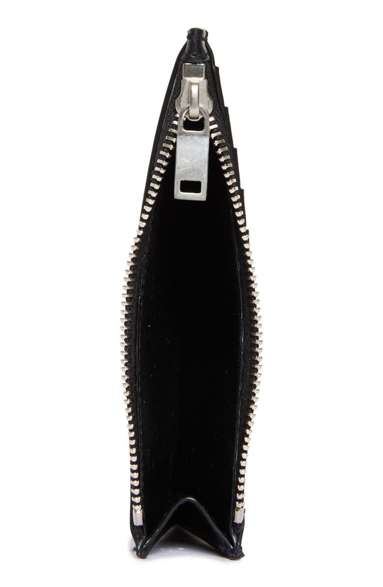 Saint Laurent Painted Fragments Leather Zip Card Case, Alternate, color, 