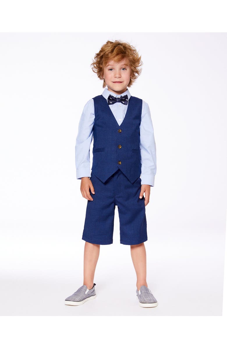 Deux par Deux Boy's Long Sleeve Button Down Shirt Pale Blue, Alternate, color, 