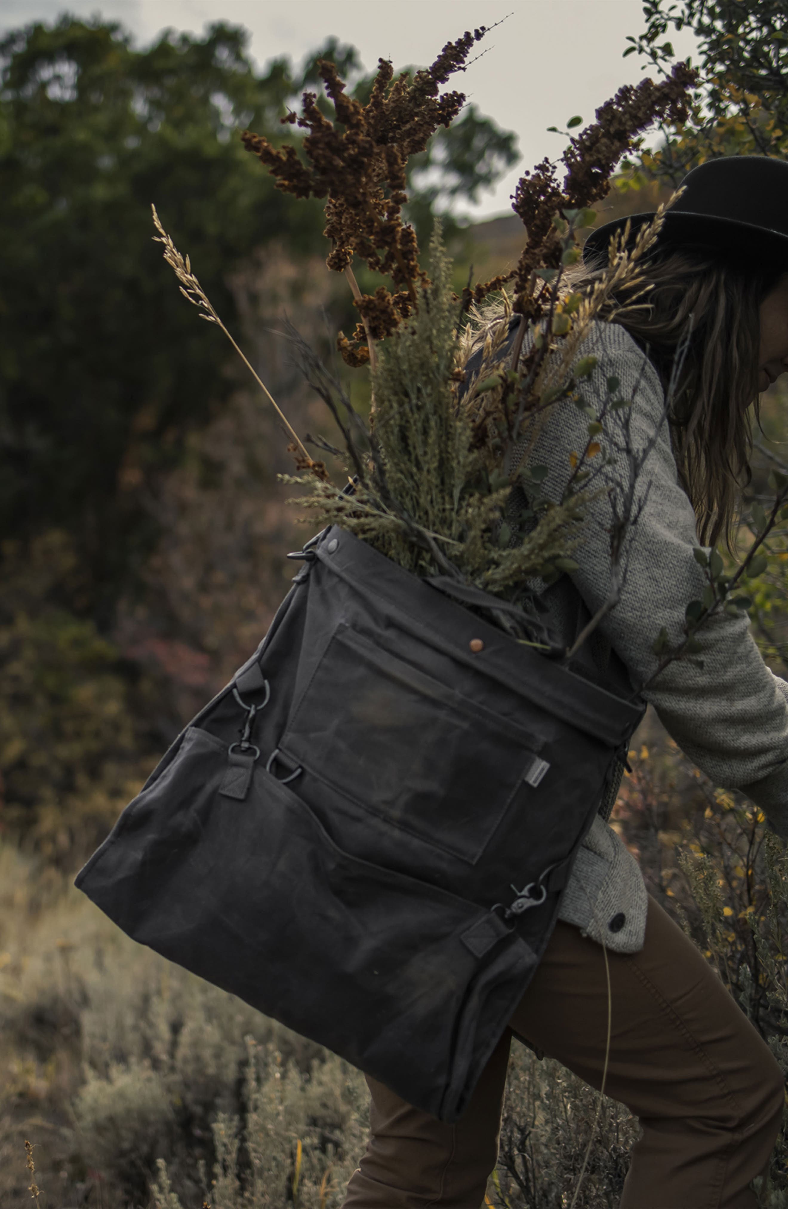 Weather Resistant Harvesting & Gathering Bag, Alternate, color, GRAY