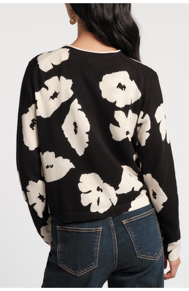 Frances Valentine Darling Cardigan, Alternate, color, Black/Oyster