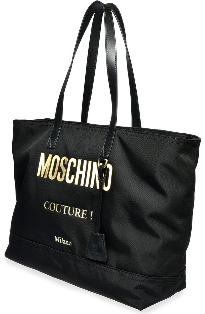 Moschino Logo Nylon Tote, Alternate, color,