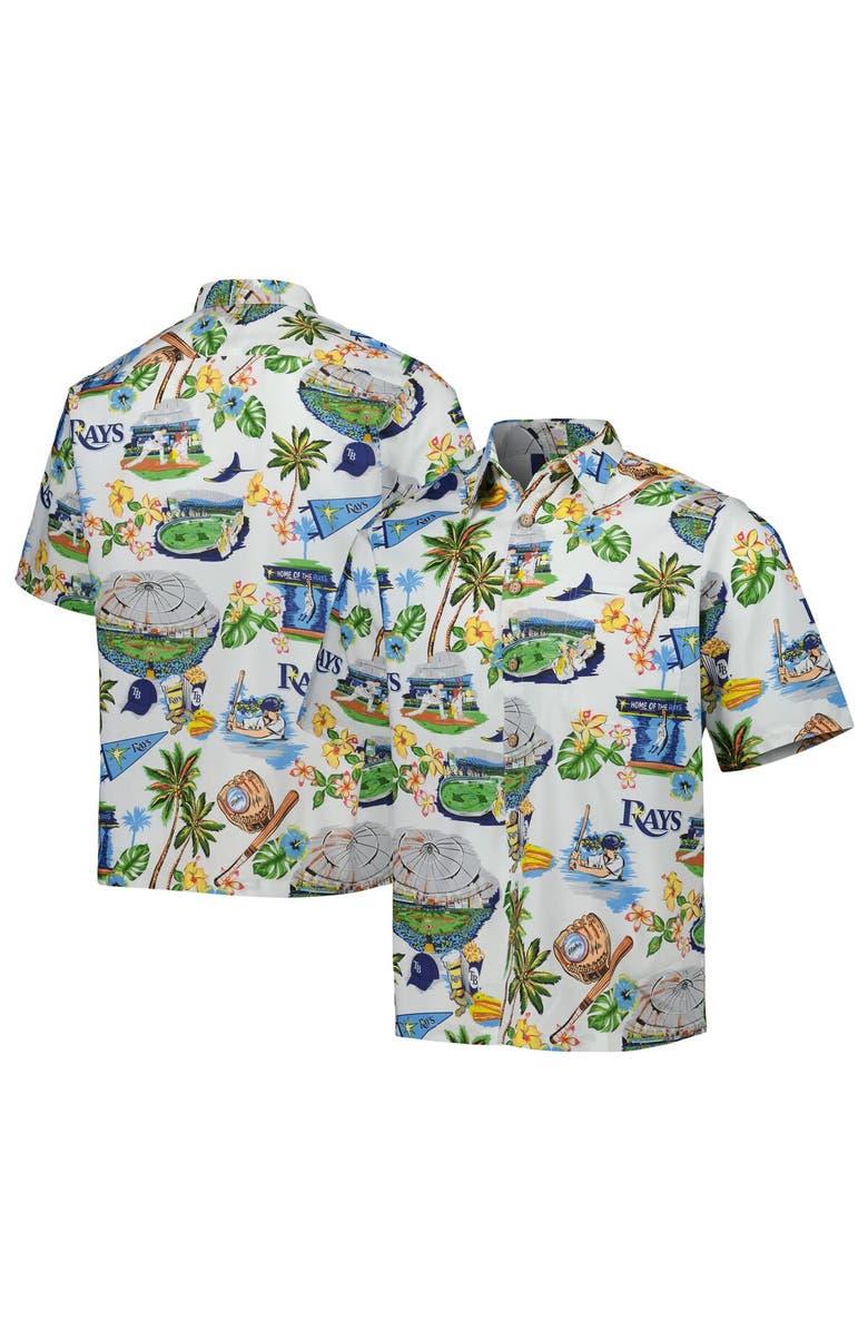 Reyn Spooner Men's Reyn Spooner White Tampa Bay Rays Scenic Button-Up Shirt, Main, color, White