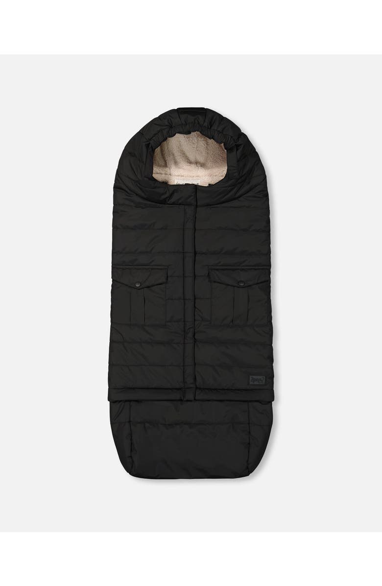 Deux par Deux Baby Unisex Evolutive Baby Footmuff Black, Main, color, 