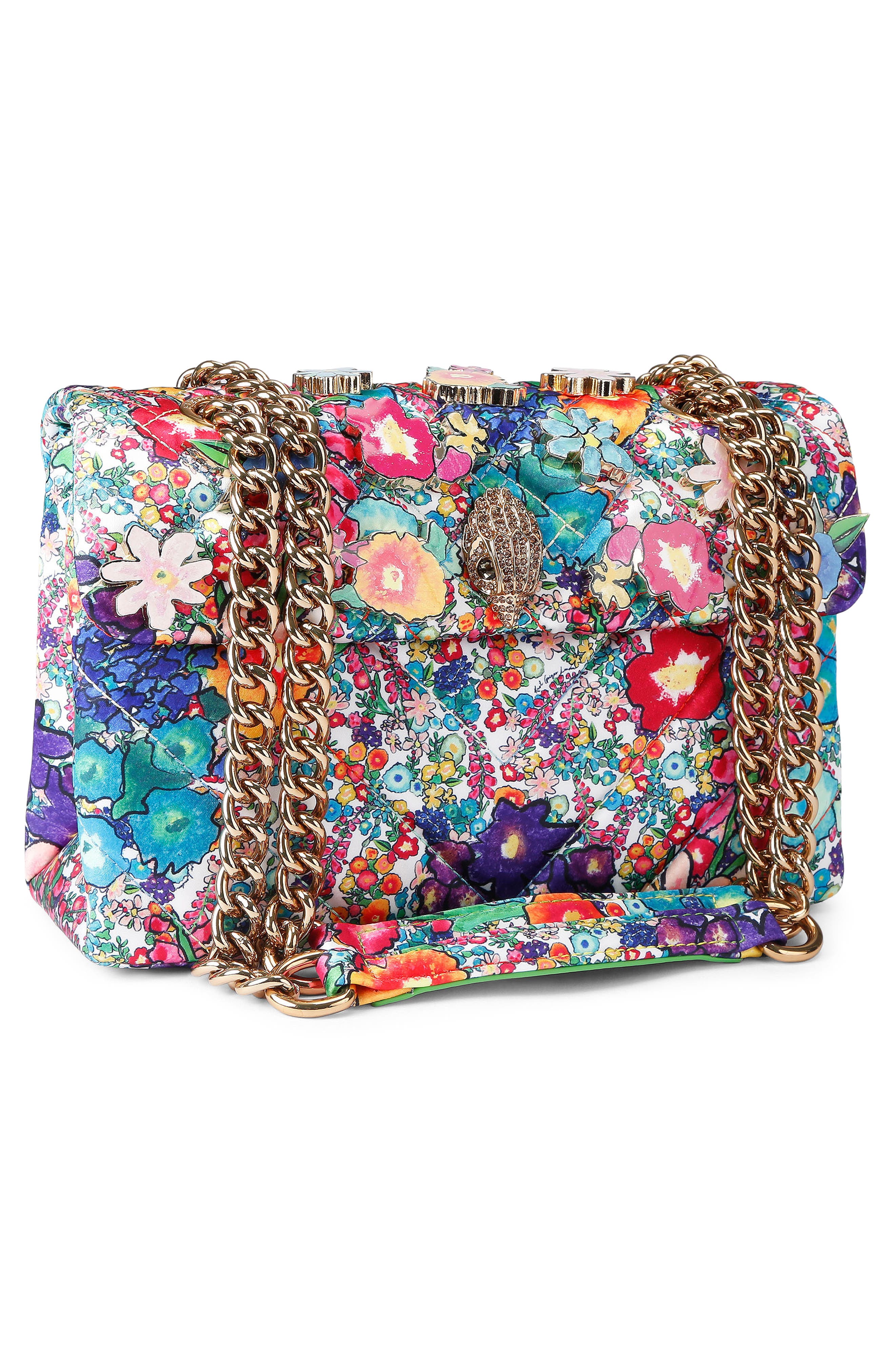 Kensington Floral Convertible Shoulder Bag, Alternate, color, BLUE/GREEN MULTI