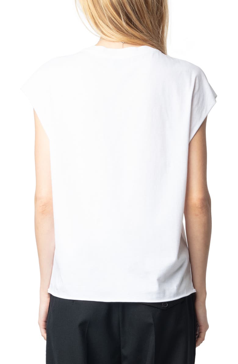 Zadig & Voltaire Cloe Rhinestone Embellished Guitar Wings T-Shirt, Alternate, color, 