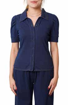 CYRUS Puff Sleeve Button-Up Shirt