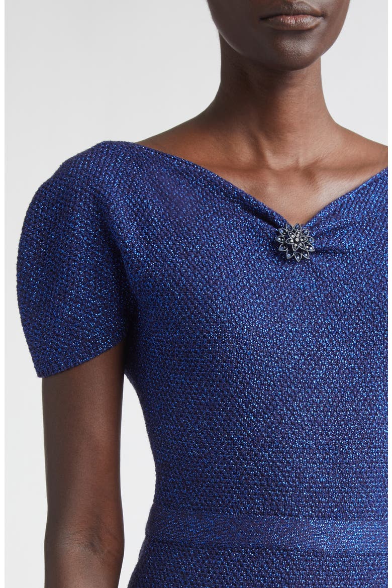 Loretta Metallic Knit Sweater, Alternate, color, MIDNIGHT/ COBALT METALLIC