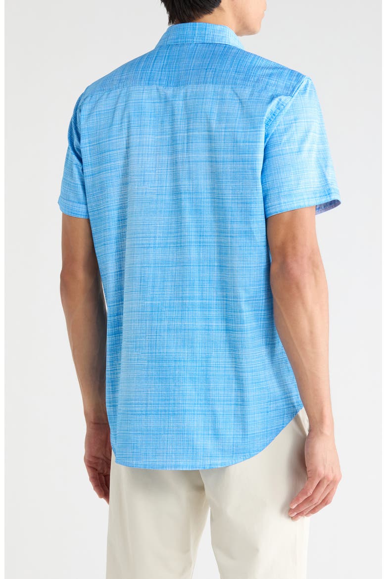 Roth Short Sleeve Cotton Button-Up Shirt, Alternate, color, LIGHT BLUE