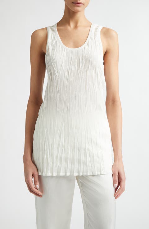 Crinkled Sweater Tank