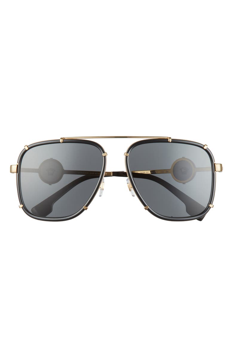 Versace 62mm Oversize Square Sunglasses, Main, color, 